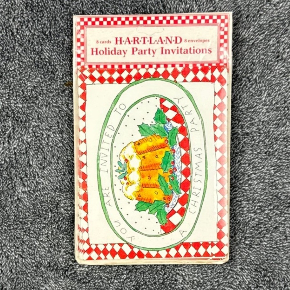 Hartland Holiday Party Invitations Nadine Bernard Westcott Christmas 8ct Vintage